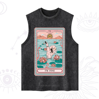 Purplehecate The I'm Fine Tarot Washed Tank