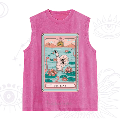 Purplehecate The I'm Fine Tarot Washed Tank