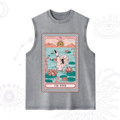 Purplehecate The I'm Fine Tarot Washed Tank