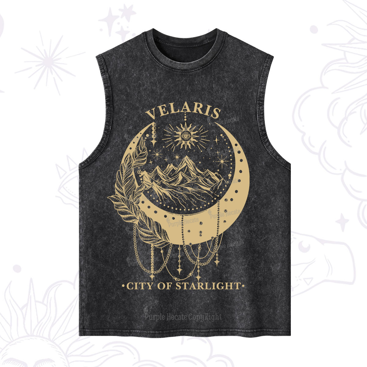 Purplehecate Moonlit Peaks of Starlight Washed Tank