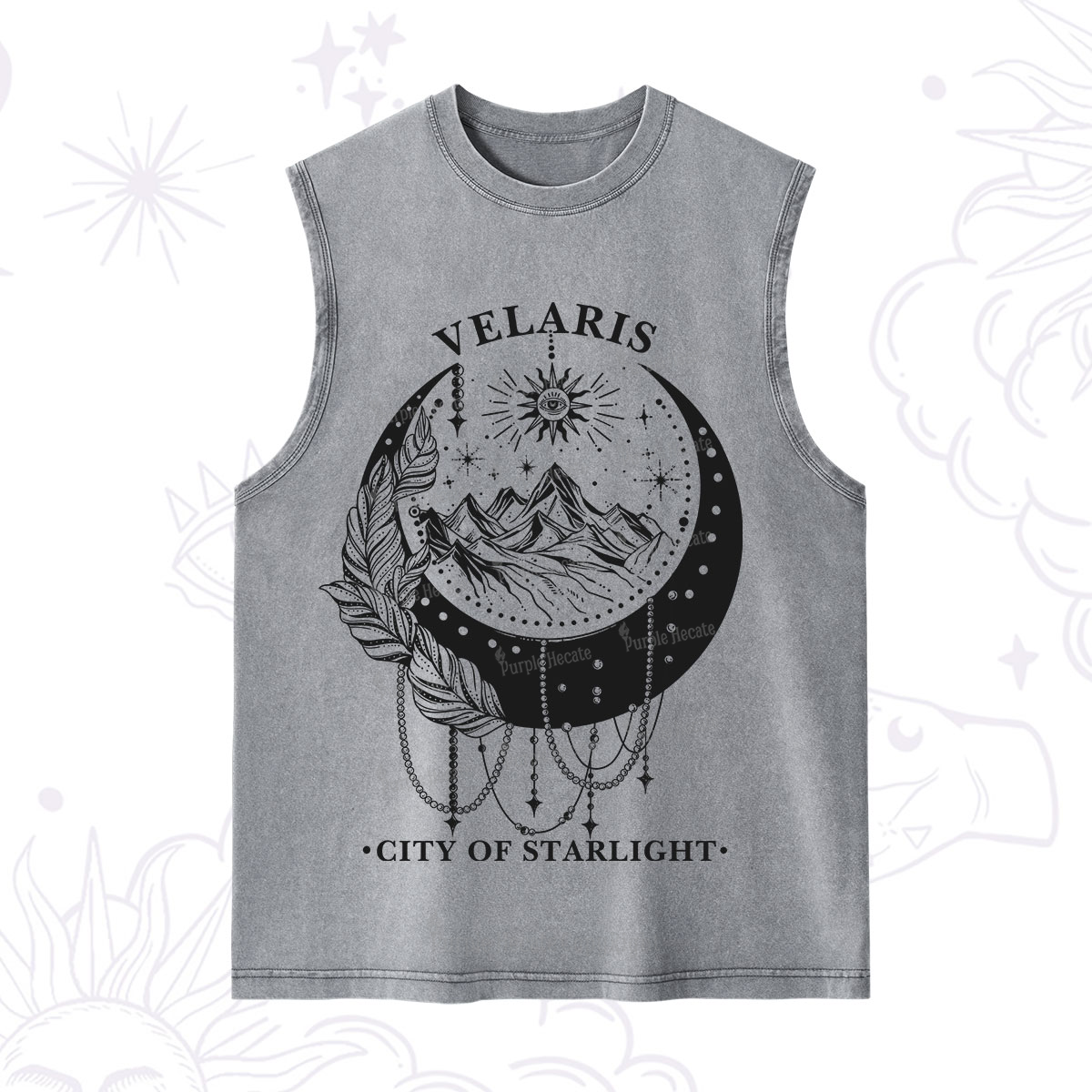 Purplehecate Moonlit Peaks of Starlight Washed Tank