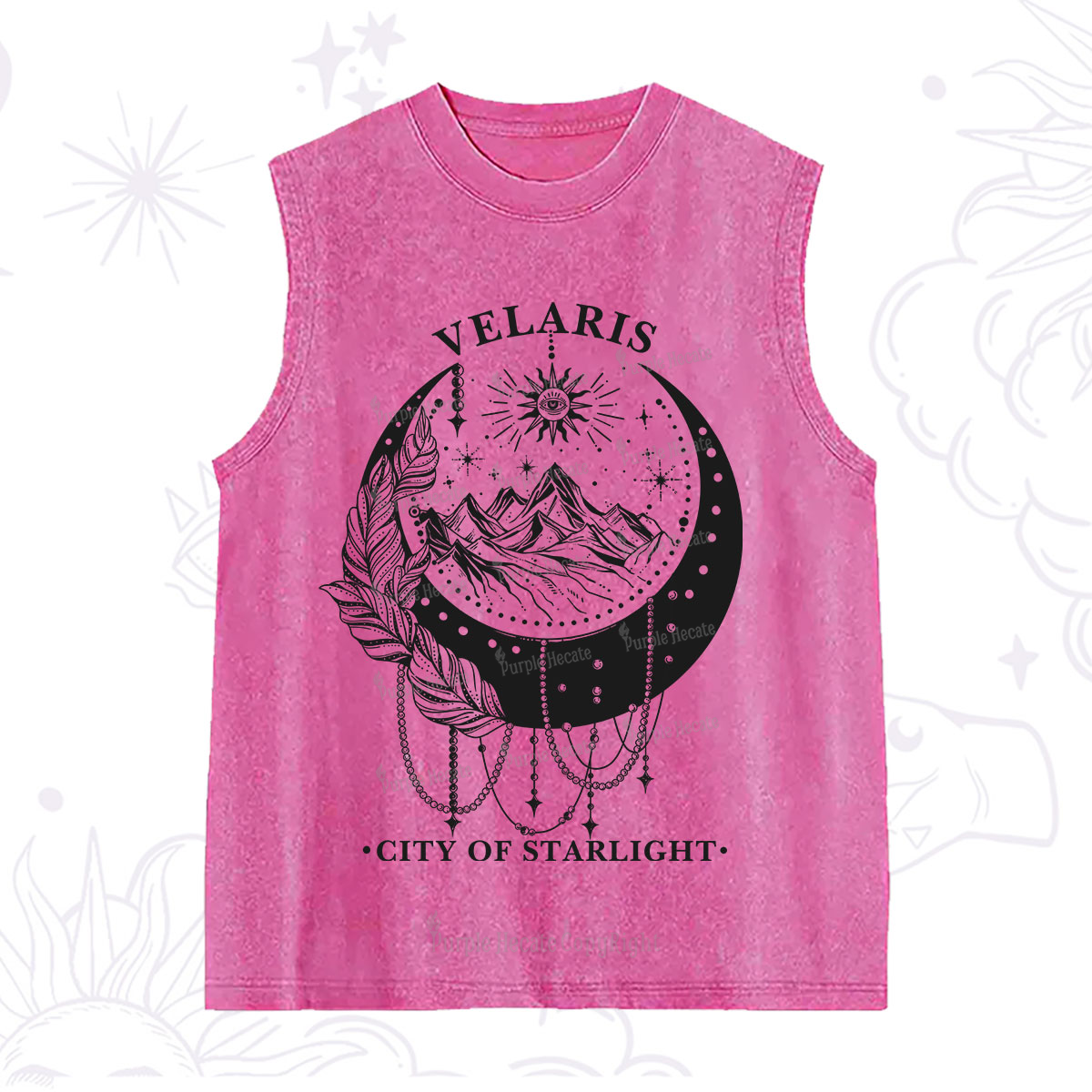 Purplehecate Moonlit Peaks of Starlight Washed Tank