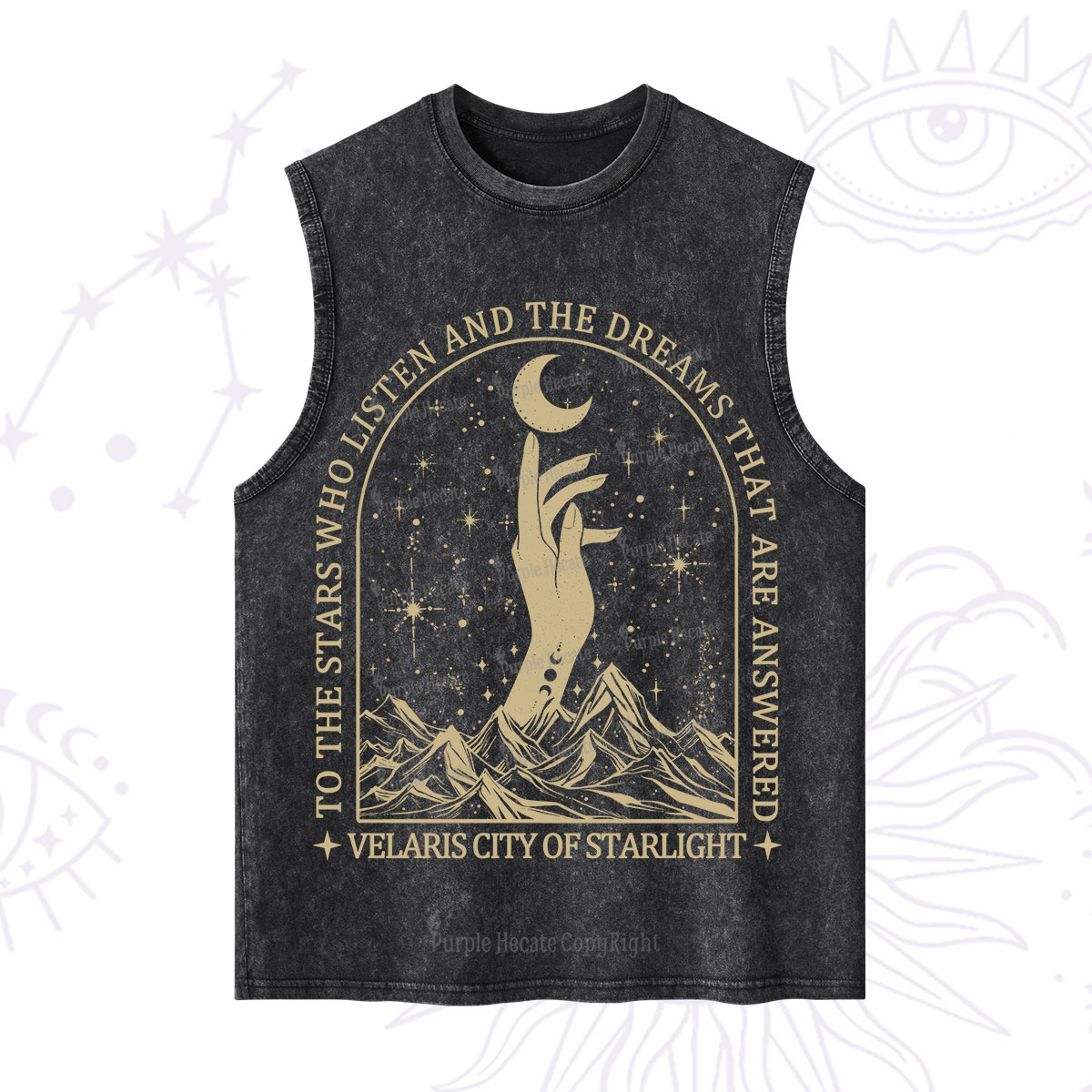 Purplehecate To The Stars Who Listen And The Dreams That Are Answered Washed Tank