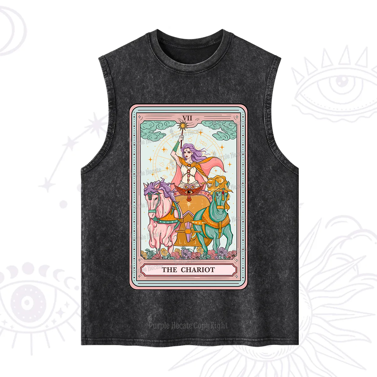 Purplehecate The Chariot Tarot Washed Tank