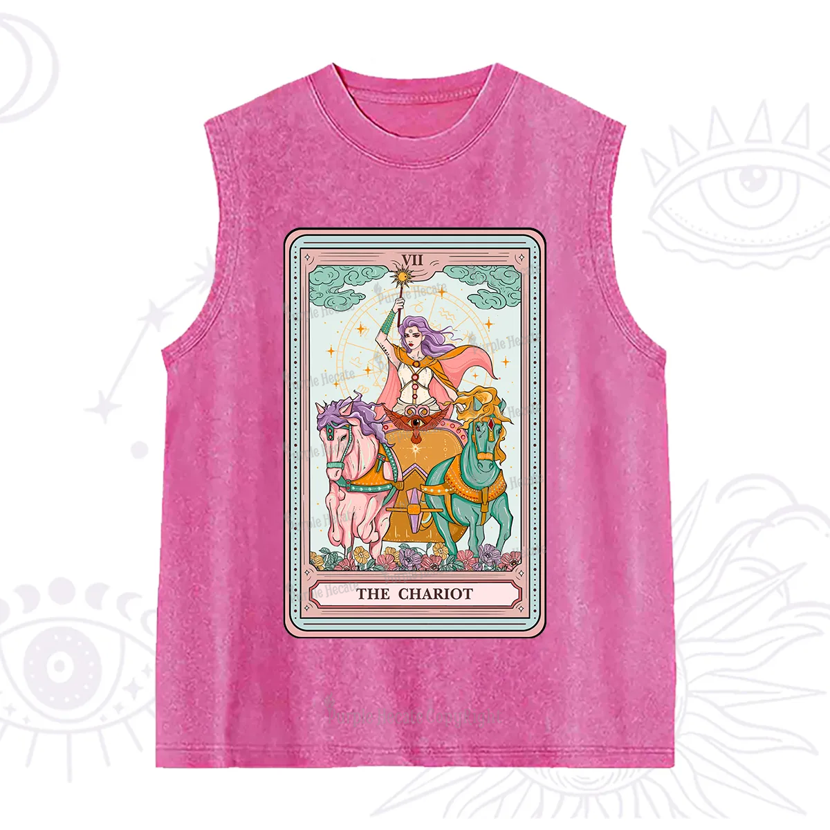 Purplehecate The Chariot Tarot Washed Tank