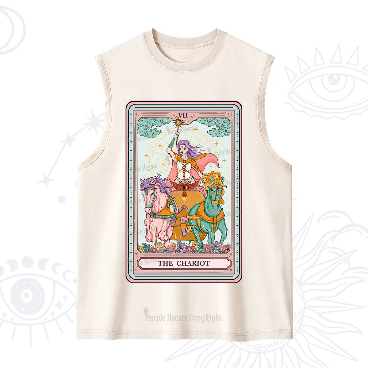 Purplehecate The Chariot Tarot Washed Tank