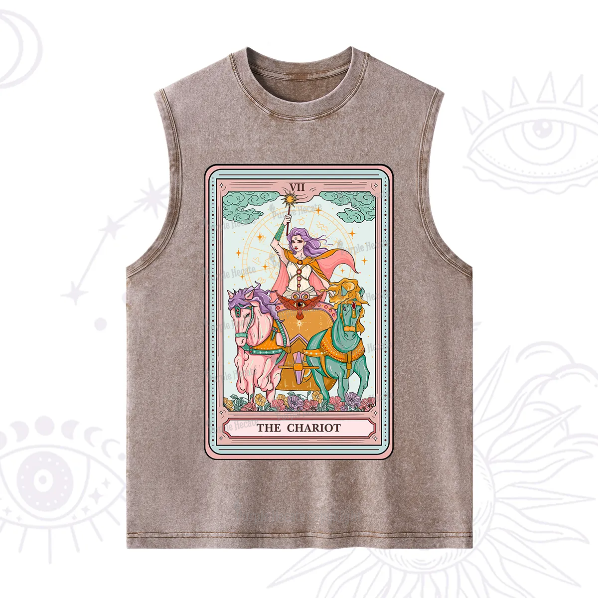 Purplehecate The Chariot Tarot Washed Tank