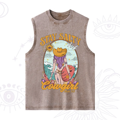 Purplehecate Stay Salty Cowgirl Washed Tank