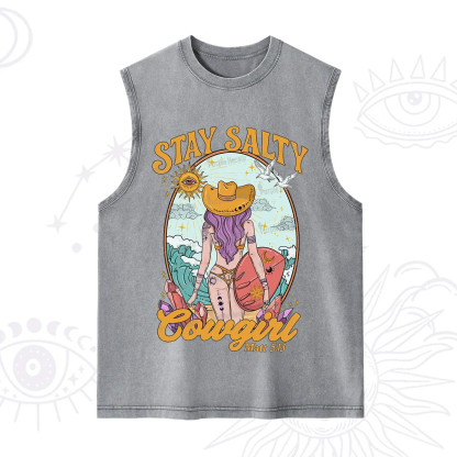 Purplehecate Stay Salty Cowgirl Washed Tank