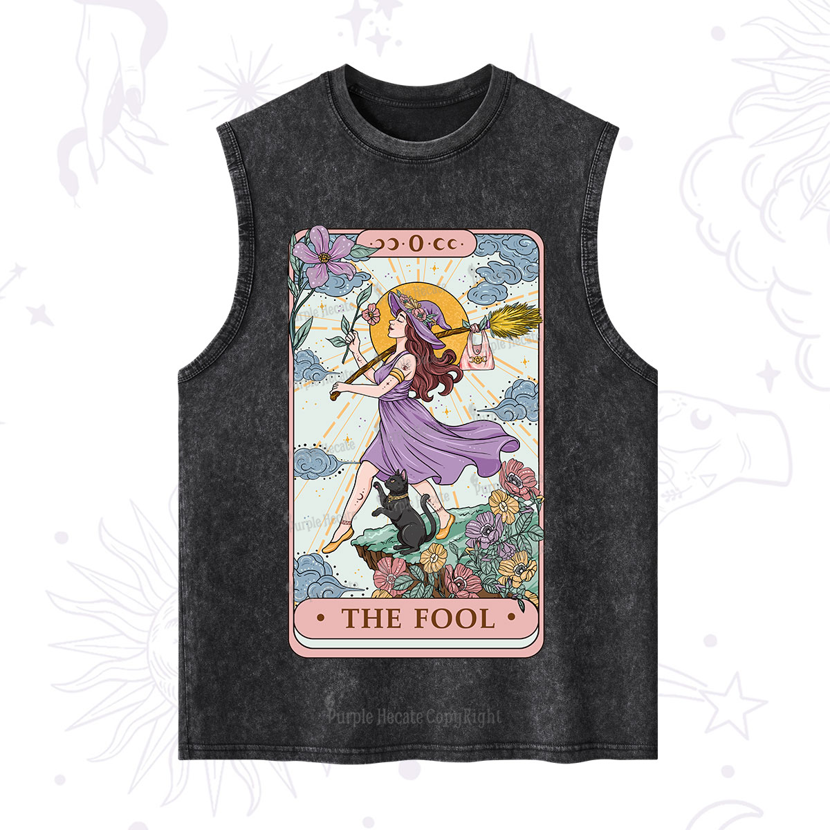 Purplehecate The Witchling Fool Tarot Washed Tank