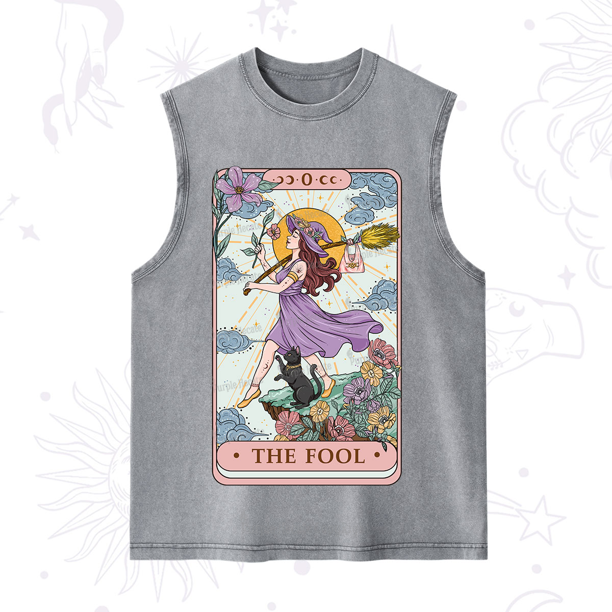 Purplehecate The Witchling Fool Tarot Washed Tank