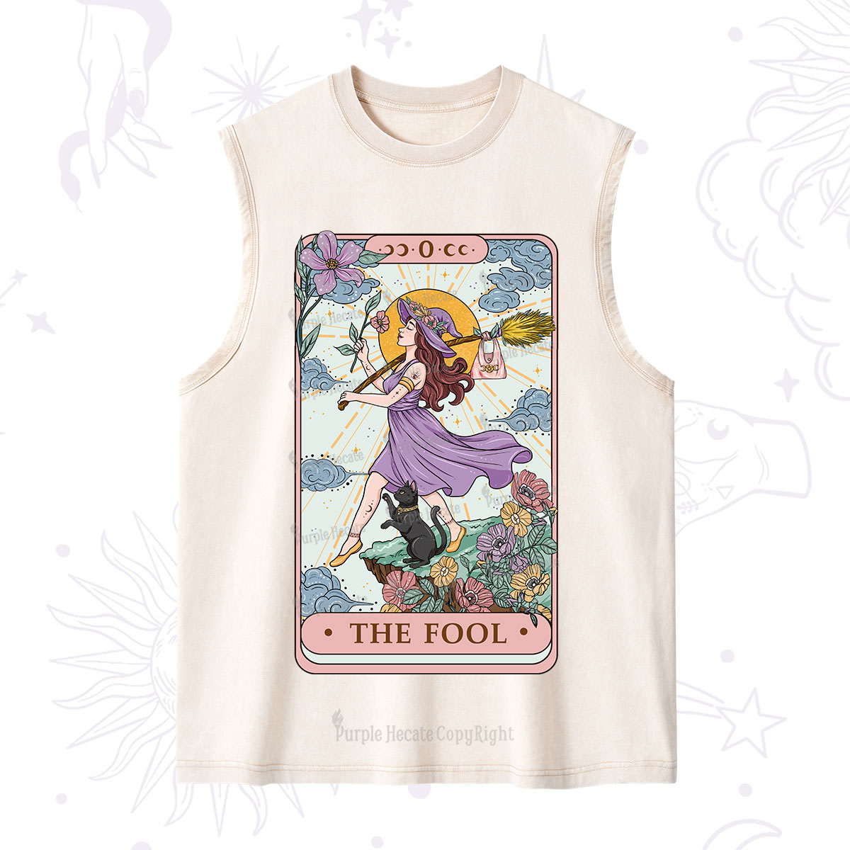 Purplehecate The Witchling Fool Tarot Washed Tank
