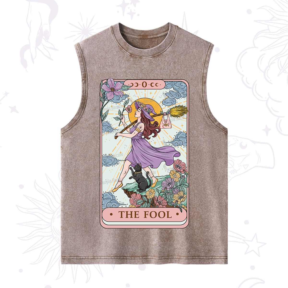 Purplehecate The Witchling Fool Tarot Washed Tank
