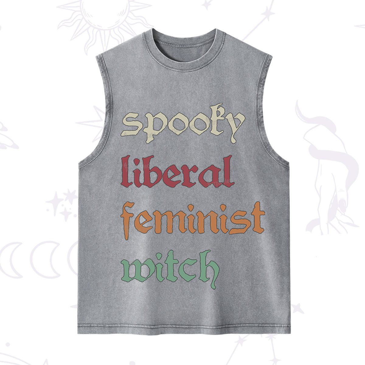 Purplehecate Spooky Liberal Feminist Witch Washed Tank