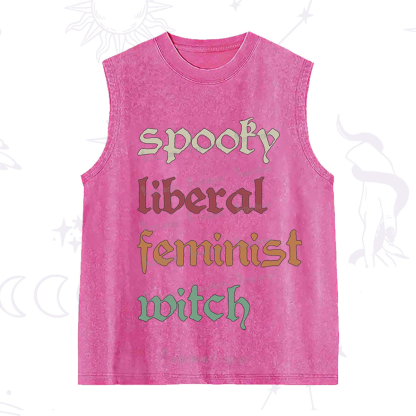 Purplehecate Spooky Liberal Feminist Witch Washed Tank
