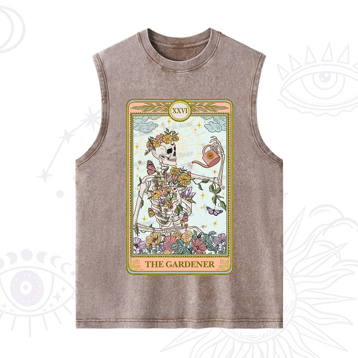 Purplehecate The Skeleton Gardener Tarot Washed Tank