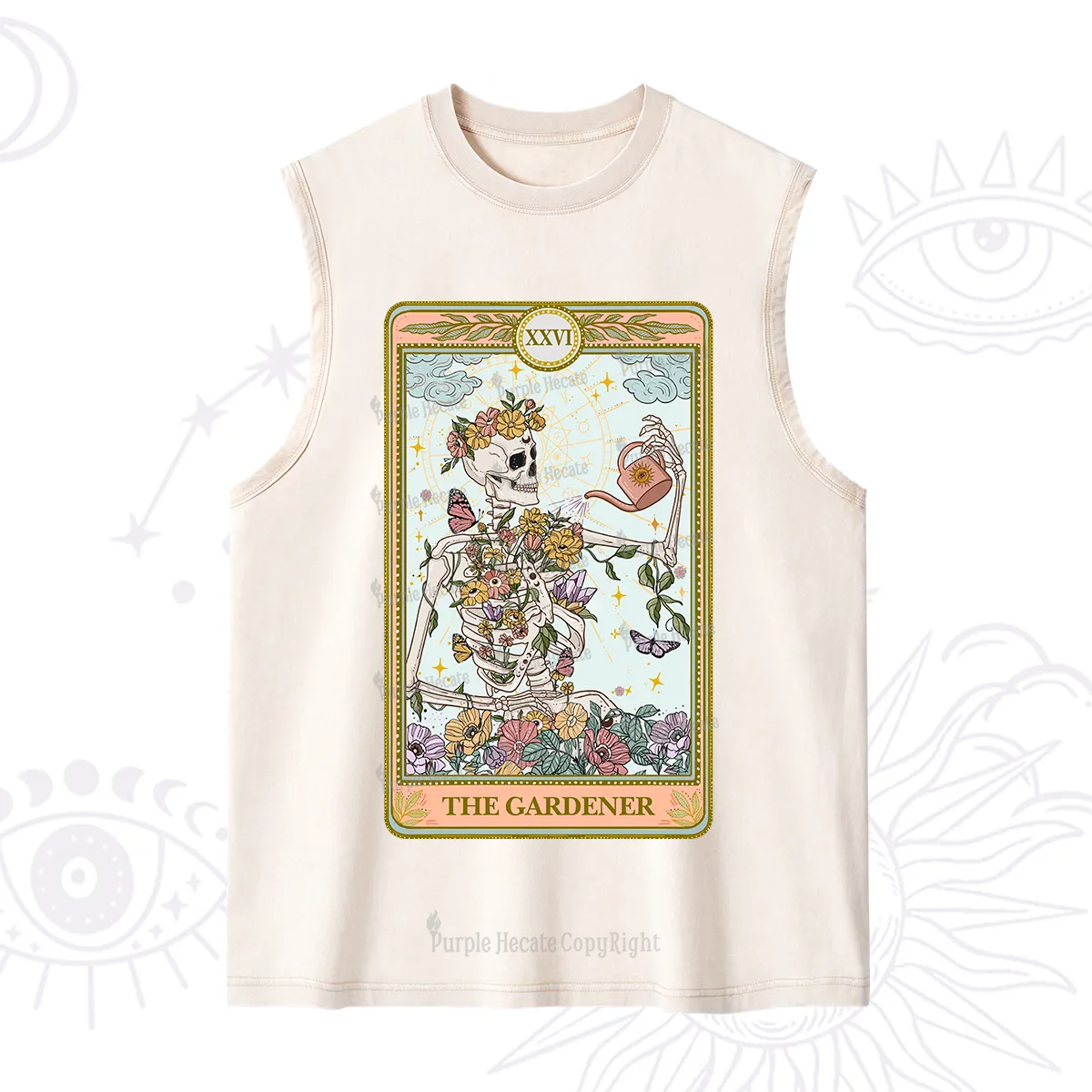 Purplehecate The Skeleton Gardener Tarot Washed Tank