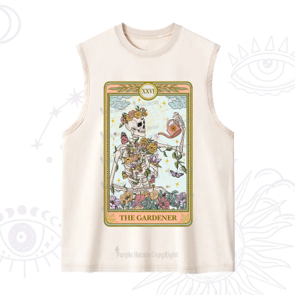 Purplehecate The Skeleton Gardener Tarot Washed Tank