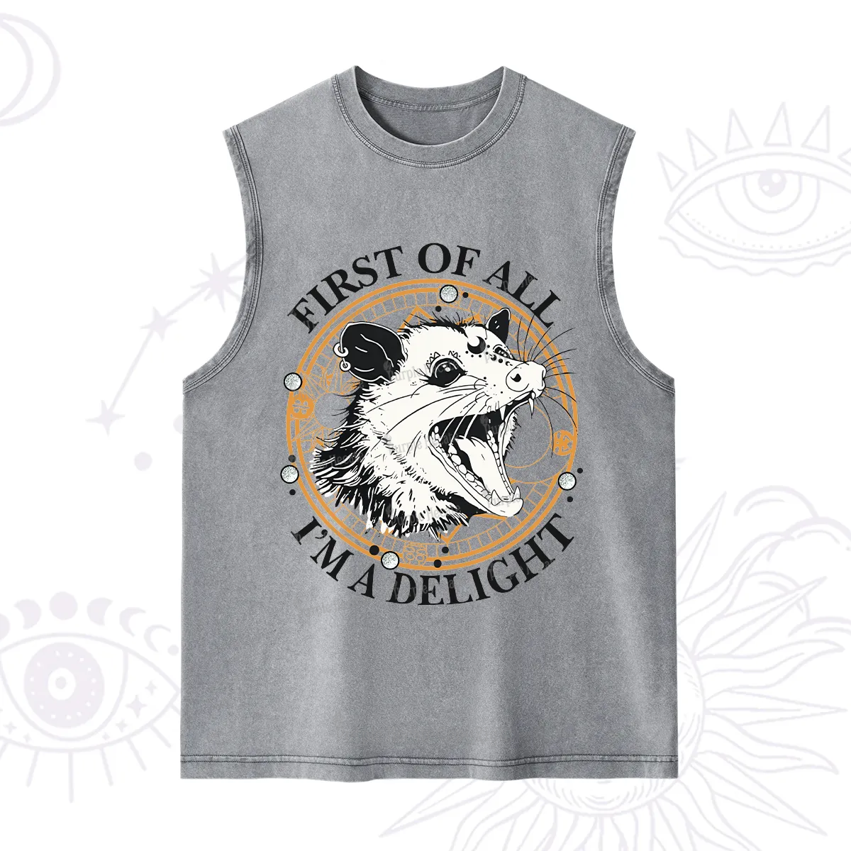 Purplehecate First Of All I Am A Delightful Angry Opossum Washed Tank