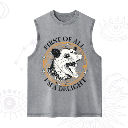 Purplehecate First Of All I Am A Delightful Angry Opossum Washed Tank