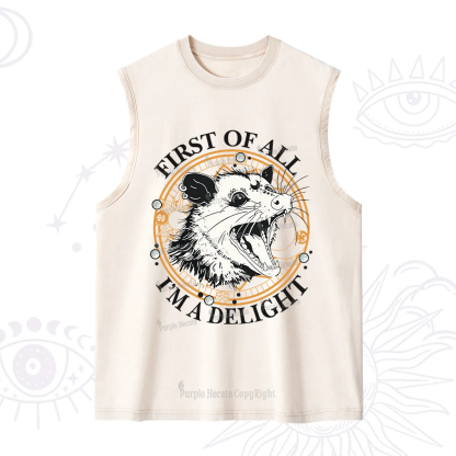Purplehecate First Of All I Am A Delightful Angry Opossum Washed Tank