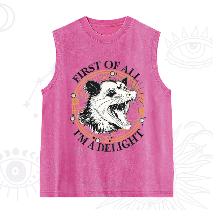Purplehecate First Of All I Am A Delightful Angry Opossum Washed Tank