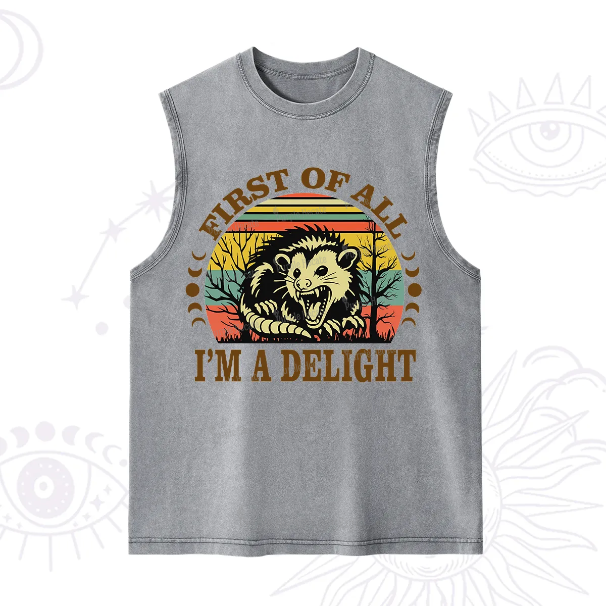 Purplehecate First Of All I'm A Delightful Opossum Washed Tank