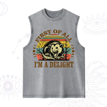 Purplehecate First Of All I'm A Delightful Opossum Washed Tank