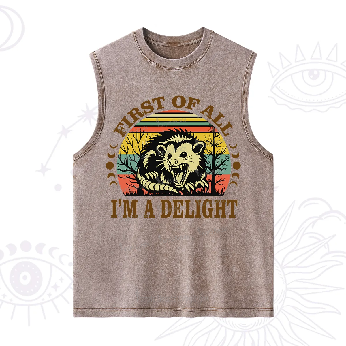 Purplehecate First Of All I'm A Delightful Opossum Washed Tank