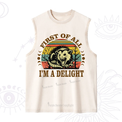 Purplehecate First Of All I'm A Delightful Opossum Washed Tank