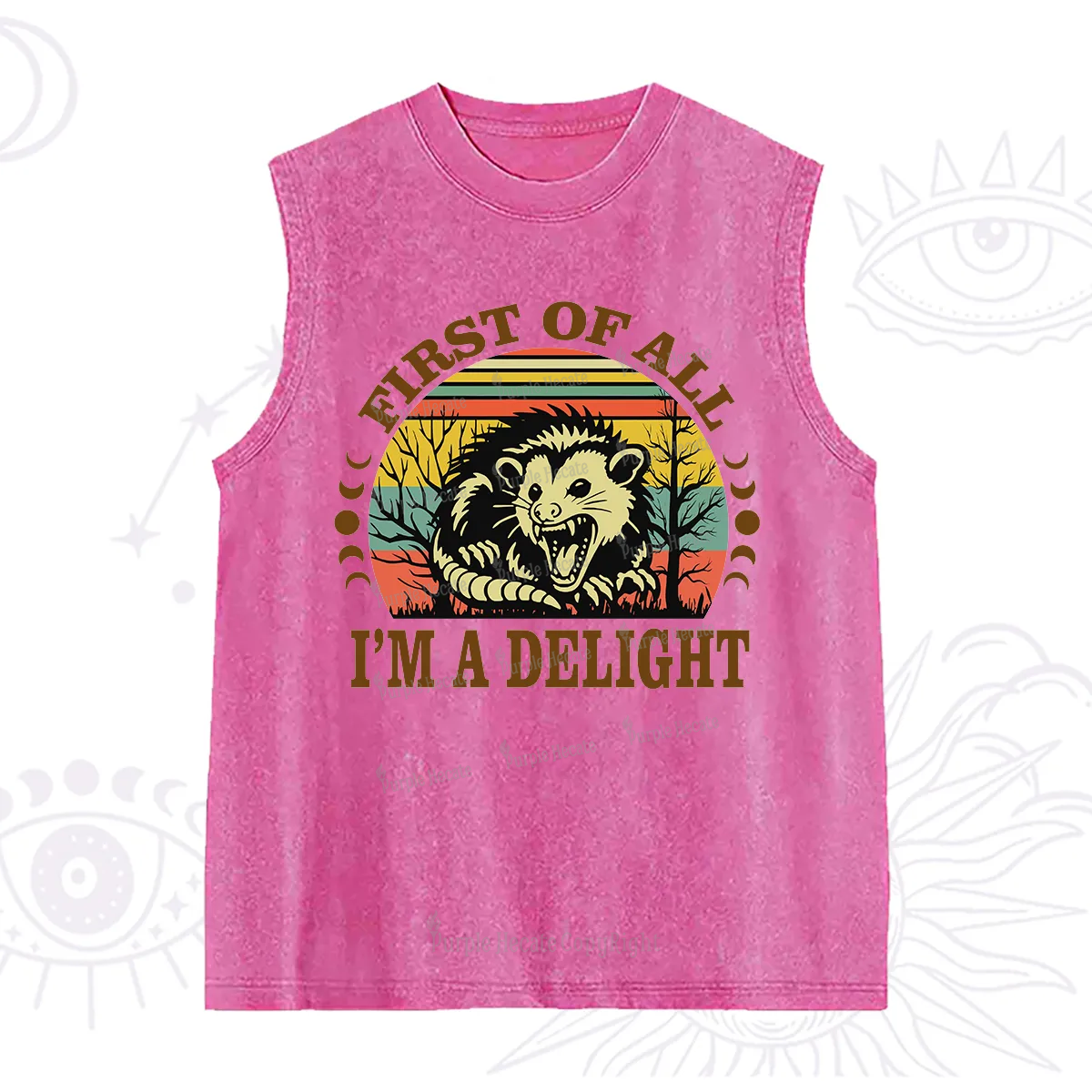Purplehecate First Of All I'm A Delightful Opossum Washed Tank