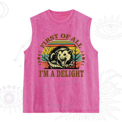 Purplehecate First Of All I'm A Delightful Opossum Washed Tank