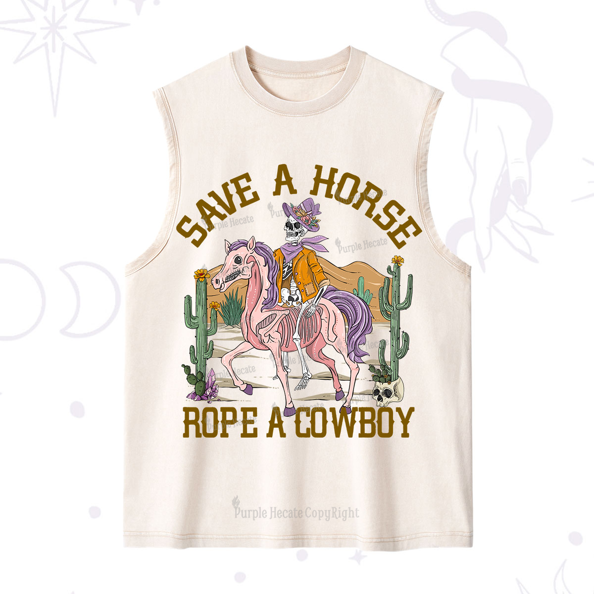 Purplehecate Save A Horse Rope A Cowboy Washed Tank