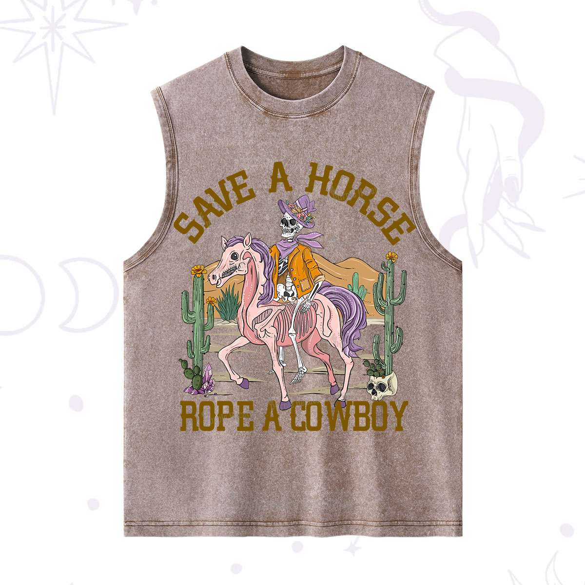 Purplehecate Save A Horse Rope A Cowboy Washed Tank