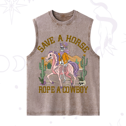 Purplehecate Save A Horse Rope A Cowboy Washed Tank