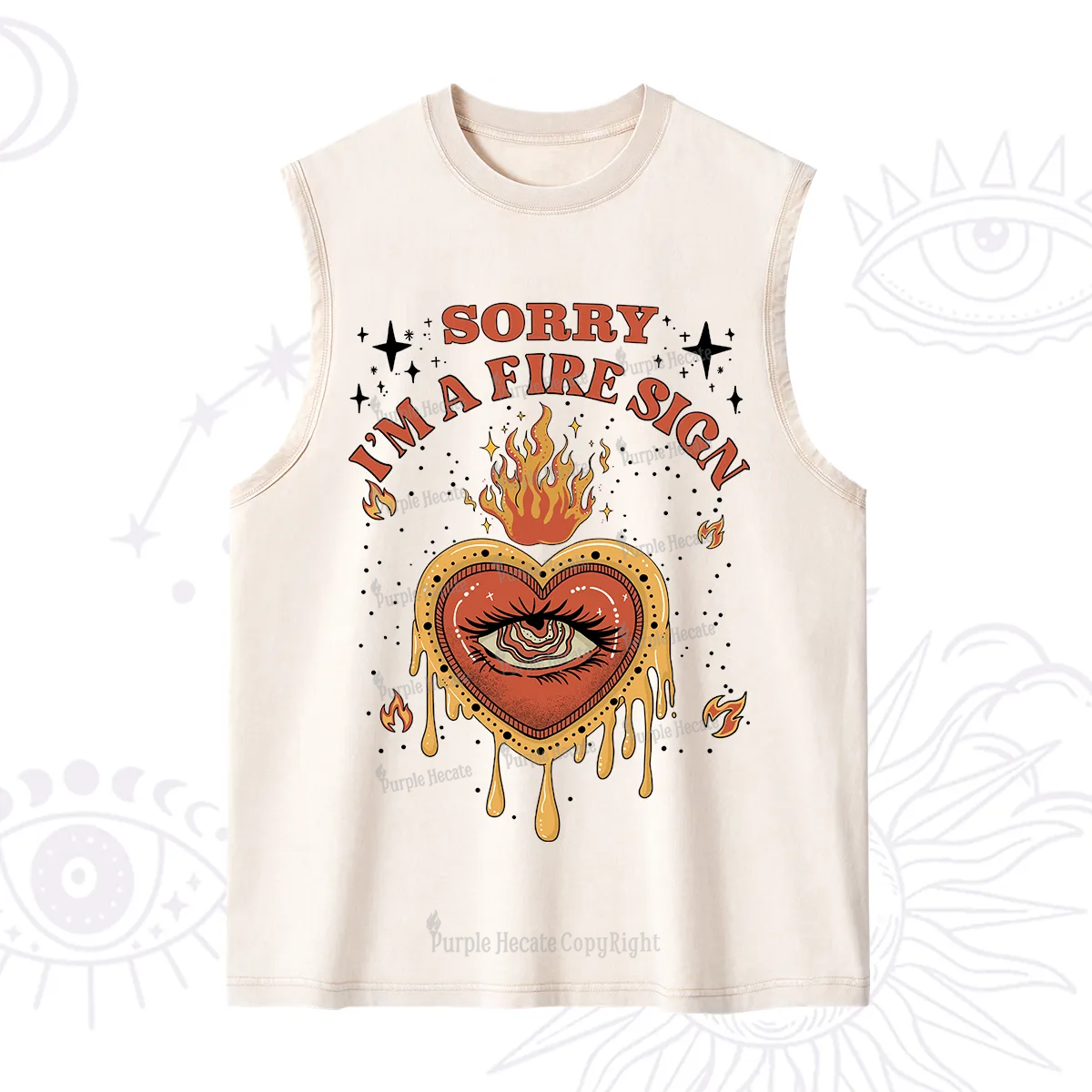 Purplehecate Sorry I'm A Fire Sign Washed Tank