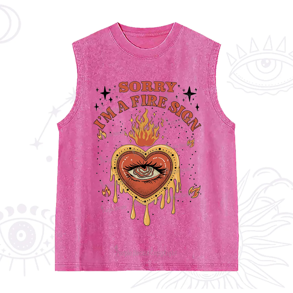 Purplehecate Sorry I'm A Fire Sign Washed Tank