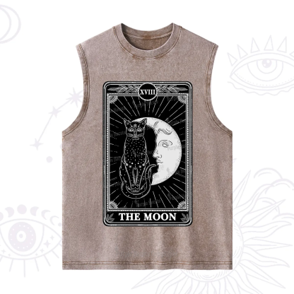 Purplehecate The Moon Tarot Card Washed Tank