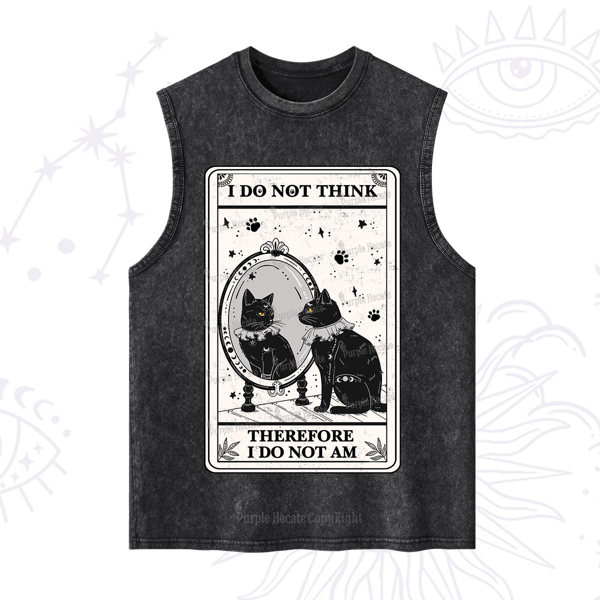 Purplehecate The I Do Not Think Therefore I Do Not Am Oracle Card Washed Tank