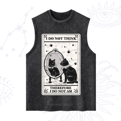Purplehecate The I Do Not Think Therefore I Do Not Am Oracle Card Washed Tank