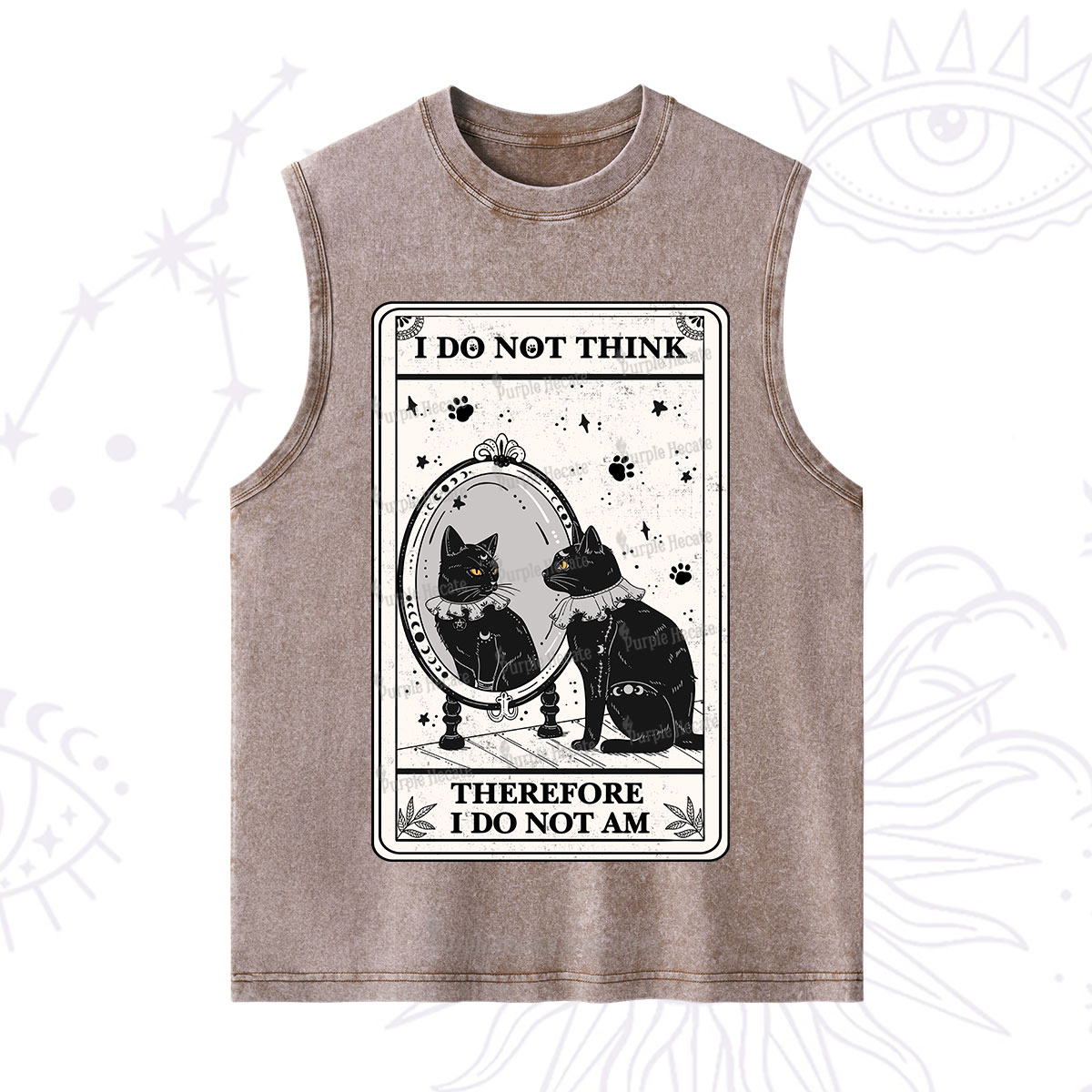 Purplehecate The I Do Not Think Therefore I Do Not Am Oracle Card Washed Tank