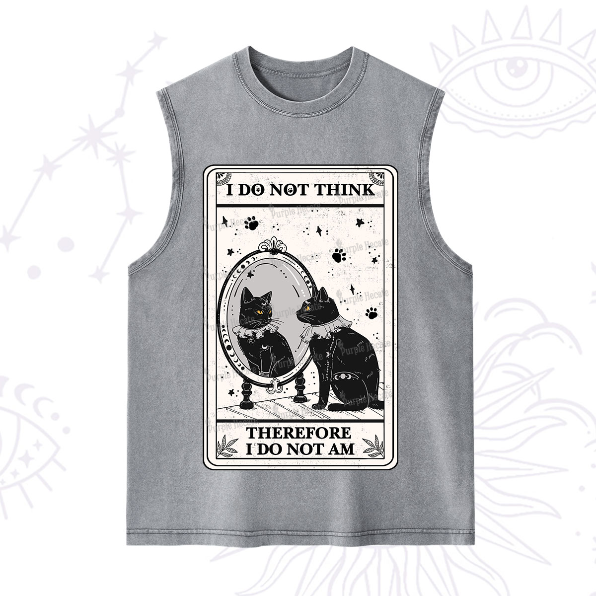 Purplehecate The I Do Not Think Therefore I Do Not Am Oracle Card Washed Tank