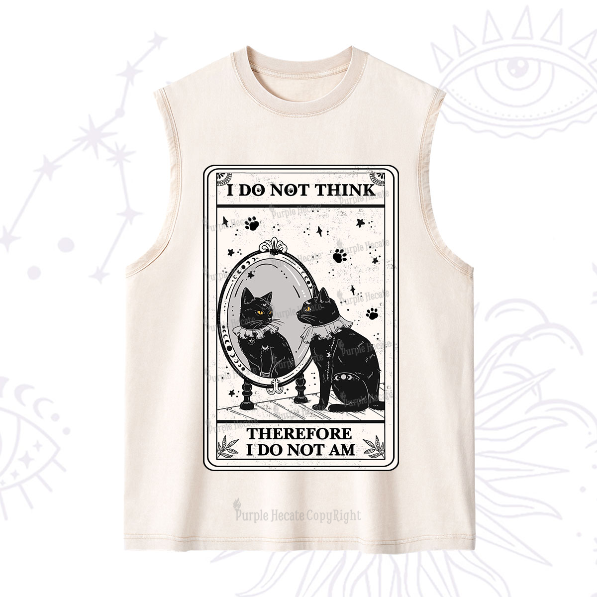 Purplehecate The I Do Not Think Therefore I Do Not Am Oracle Card Washed Tank
