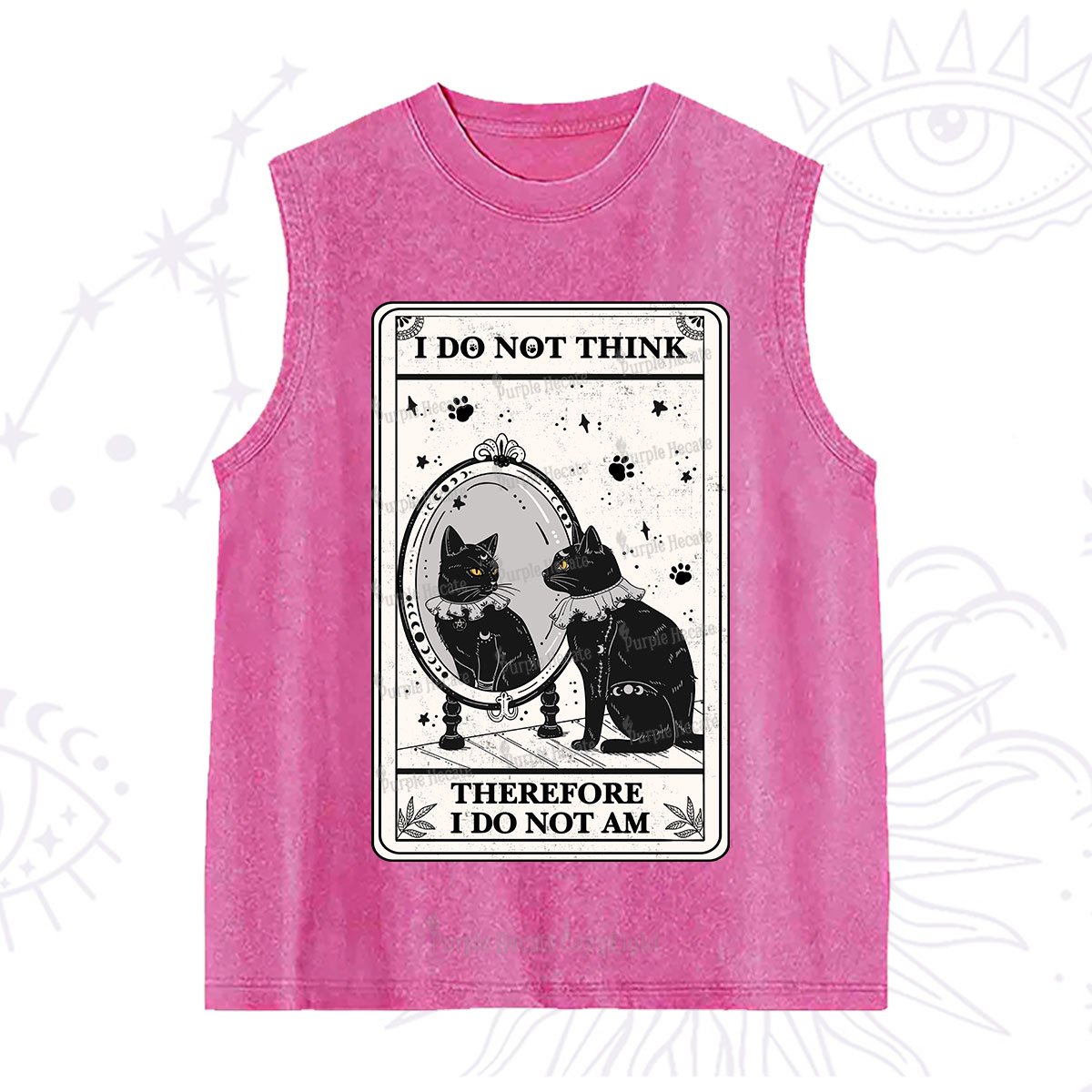 Purplehecate The I Do Not Think Therefore I Do Not Am Oracle Card Washed Tank