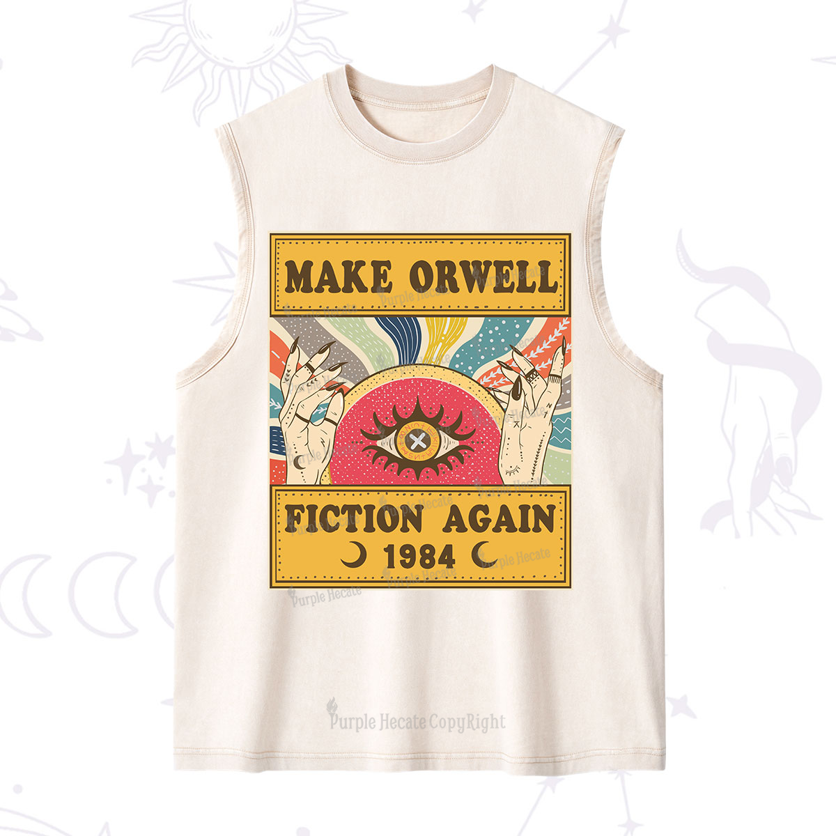 Purplehecate Make 1984 Fiction Again Washed Tank