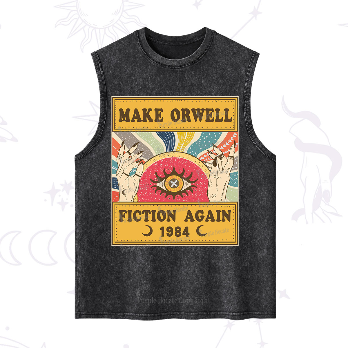 Purplehecate Make 1984 Fiction Again Washed Tank