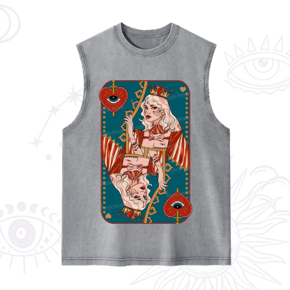 Purplehecate Mystic Queen of Hearts Washed Tank