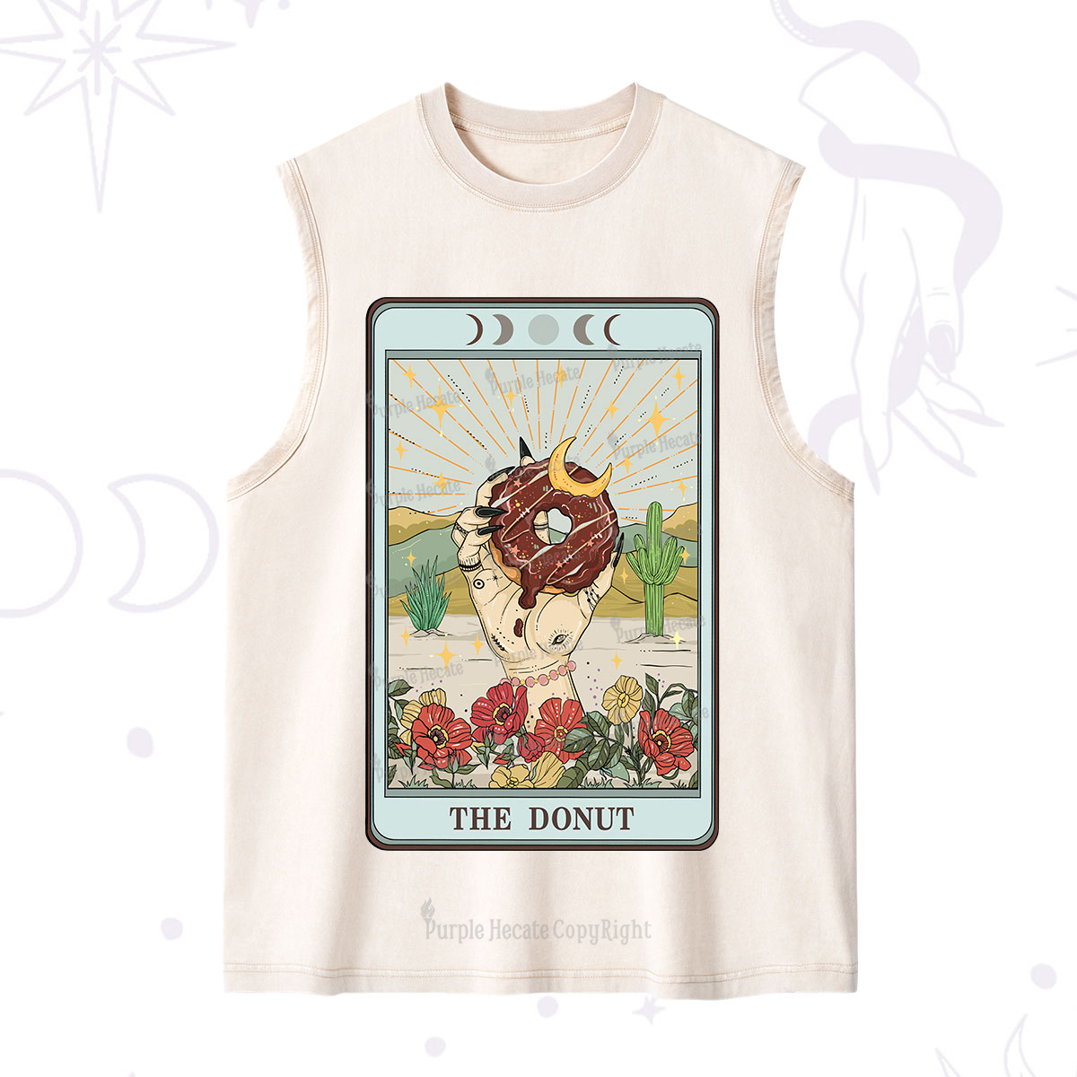Purplehecate The Donut Tarot Washed Tank
