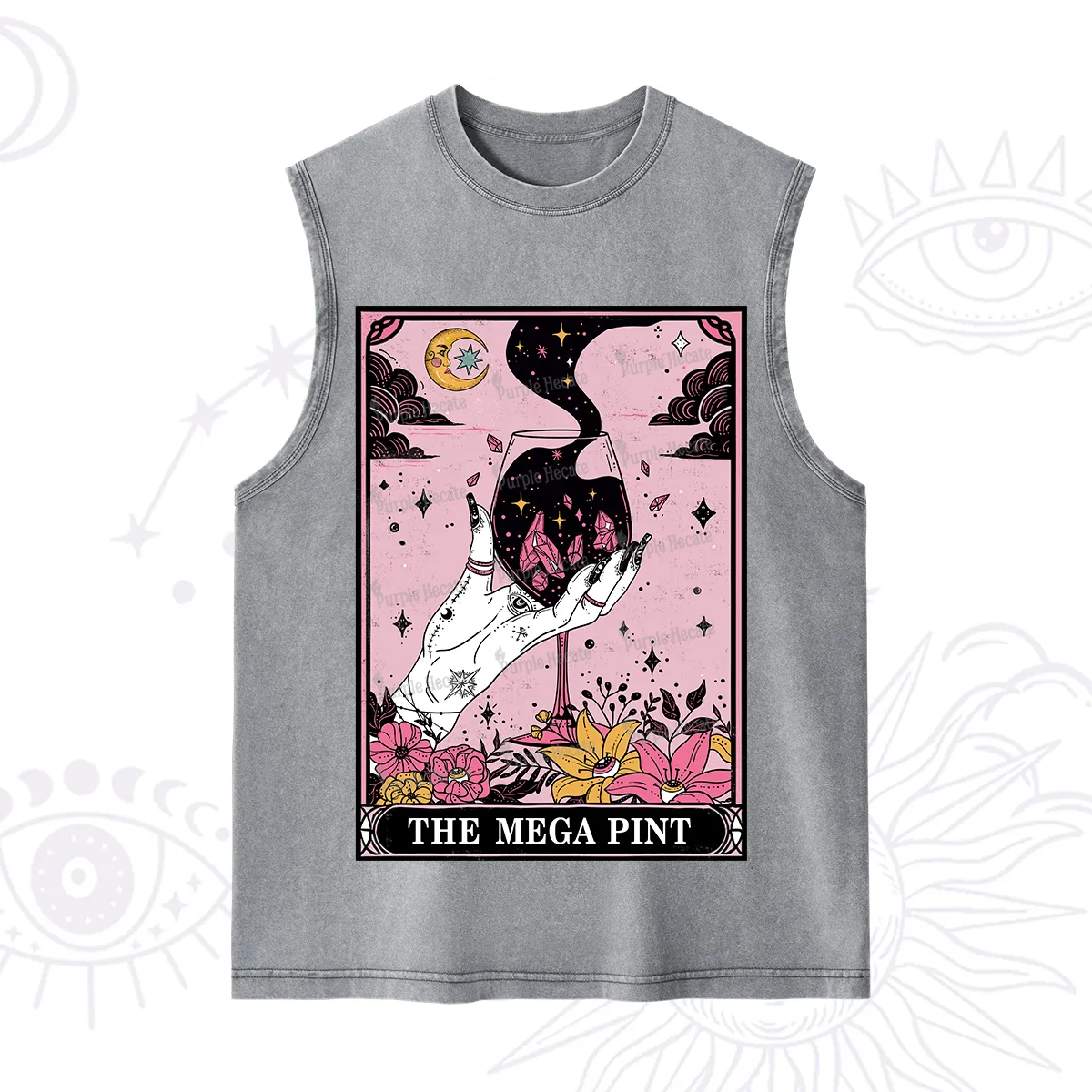 Purplehecate The Mega Pint Tarot Card Washed Tank