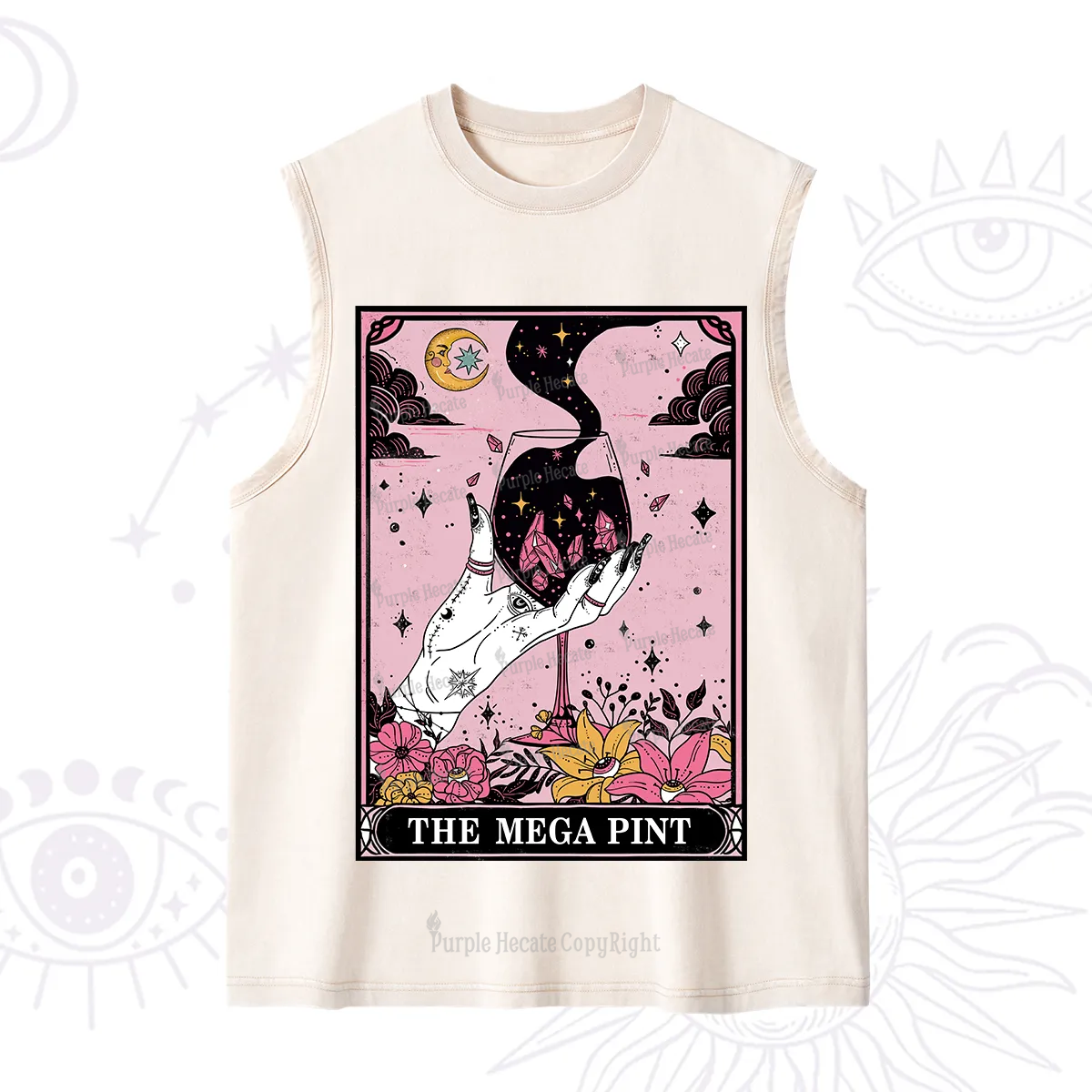 Purplehecate The Mega Pint Tarot Card Washed Tank